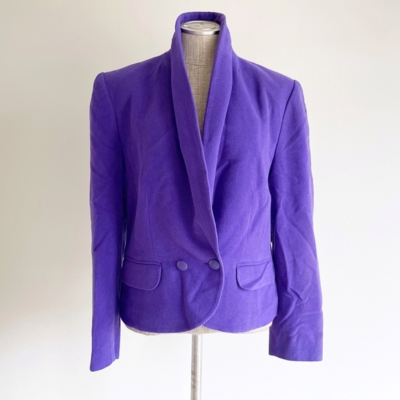 Féraud Angora Purple Blazer Jacket, Super Soft - Picture 8 of 12